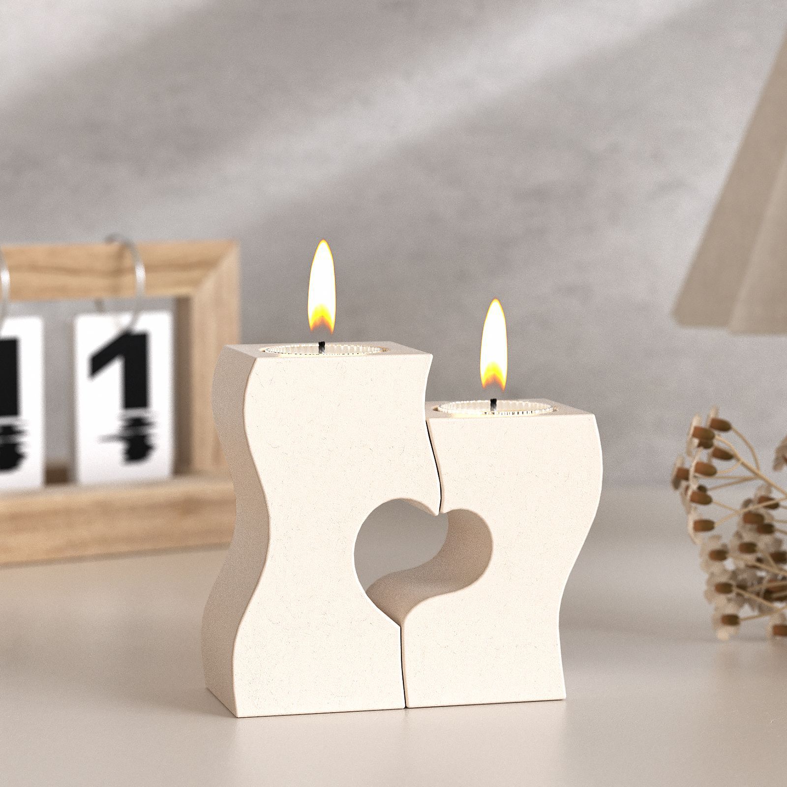 Candle Making Tutorial - S Kalp Şamdan Silikon Kalıplar DIY